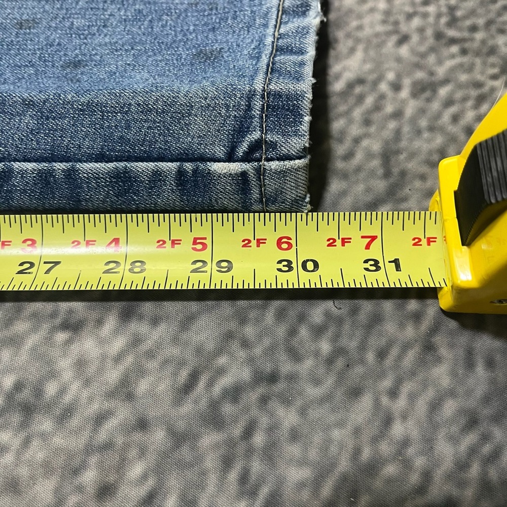 Wrangler Carpenter Jeans 34x30 Blue Distressed Faded Workwear Vintage‎ 2000s - Picture 15 of 16